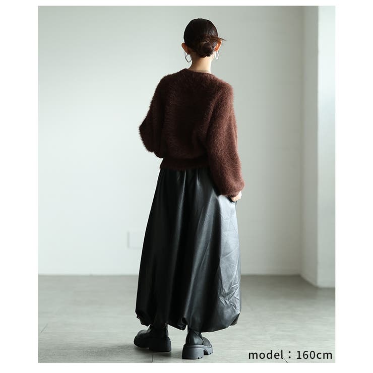 ふんわり感に一目惚れするフェザーヤーンクルーネックカーディガン レディース | Sawa a la mode | 詳細画像21 