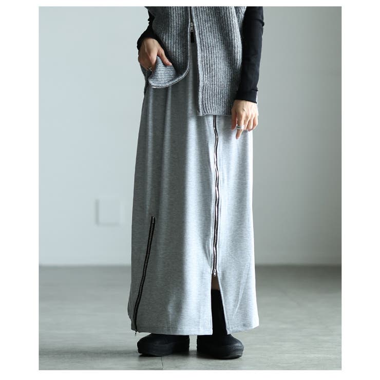 モードに映えるジップデザインロングスカート レディース ファッション | Sawa a la mode | 詳細画像19 