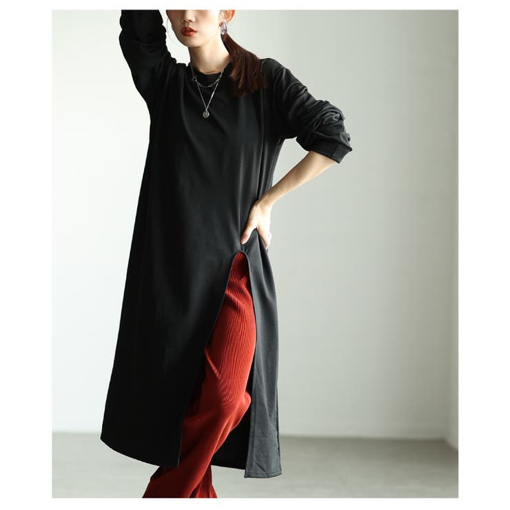 レイヤードでお洒落の幅が広がるスリットロングチュニック レディース ファッション | Sawa a la mode | 詳細画像9 
