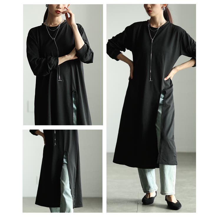 レイヤードでお洒落の幅が広がるスリットロングチュニック レディース ファッション | Sawa a la mode | 詳細画像17 