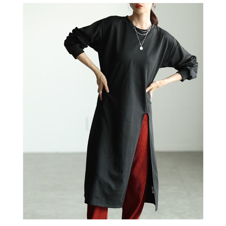 レイヤードでお洒落の幅が広がるスリットロングチュニック レディース ファッション | Sawa a la mode | 詳細画像22 