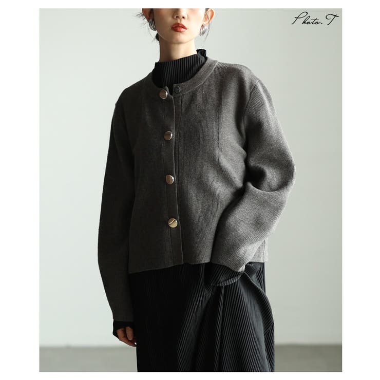 着るだけで美人見えなスポンジニットカーディガン レディース ファッション | Sawa a la mode | 詳細画像2 