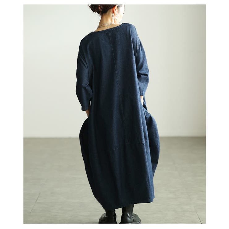 隠して魅せるロングデニムワンピース レディース ワンピース | Sawa a la mode | 詳細画像12 