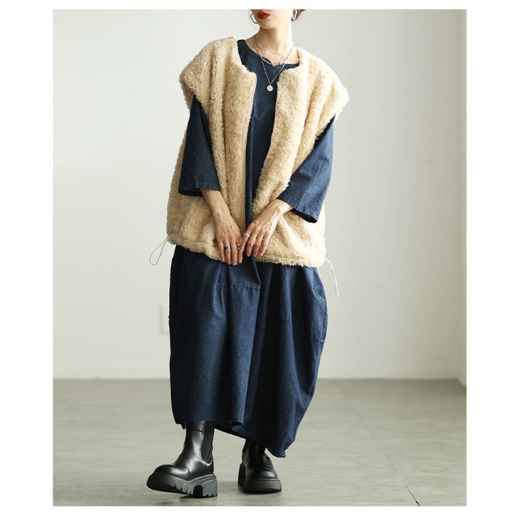 隠して魅せるロングデニムワンピース レディース ワンピース | Sawa a la mode | 詳細画像14 