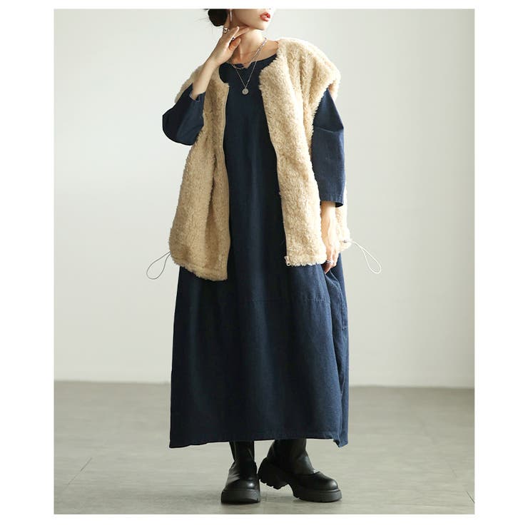 隠して魅せるロングデニムワンピース レディース ワンピース | Sawa a la mode | 詳細画像16 