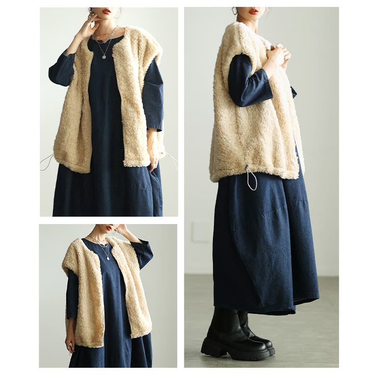 隠して魅せるロングデニムワンピース レディース ワンピース | Sawa a la mode | 詳細画像17 