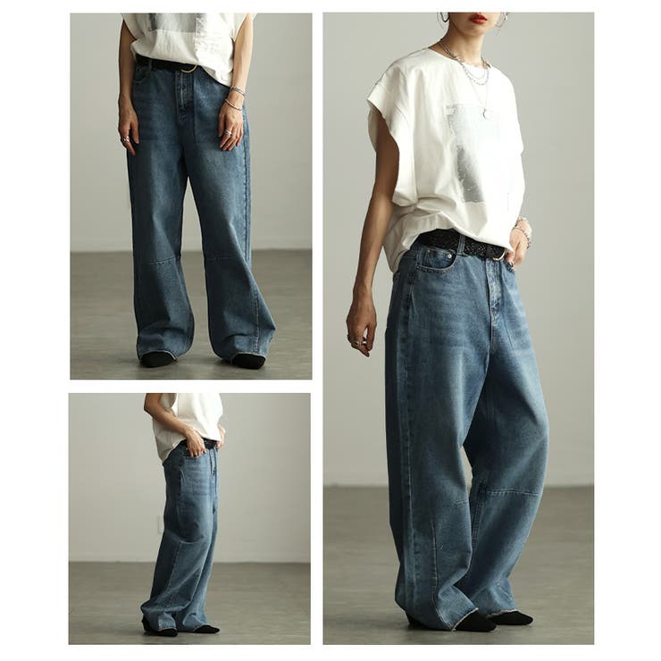 シルエットで差がつくカーブデニム レディース ジーンズ | Sawa a la mode | 詳細画像17 