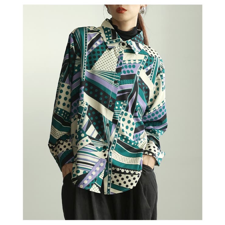 着るだけで印象美のアートパターンシャツ レディース トップス | Sawa a la mode | 詳細画像4 