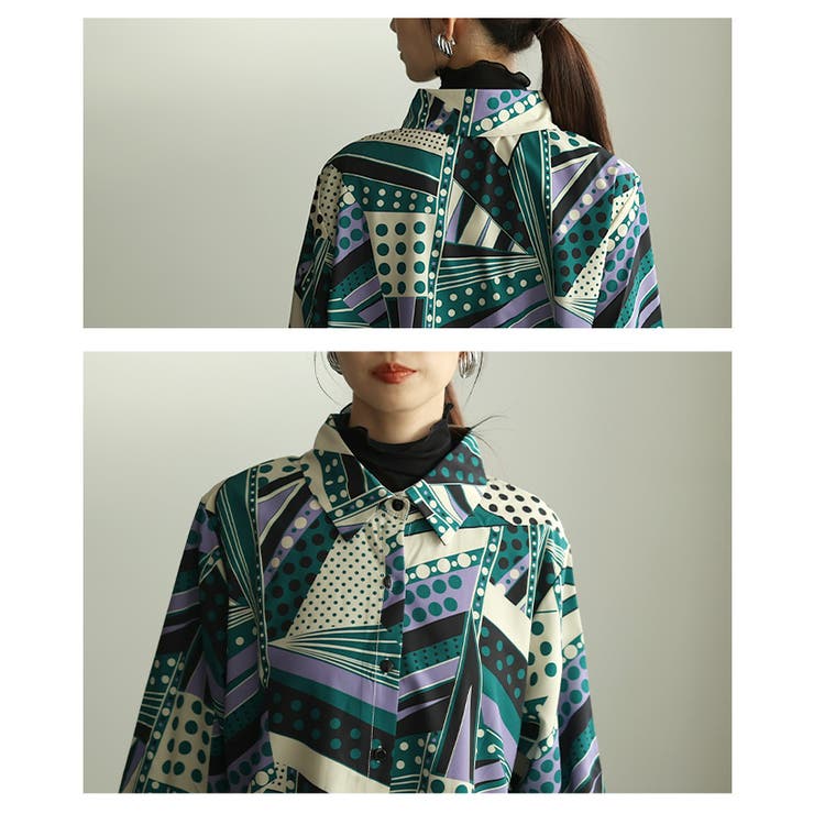 着るだけで印象美のアートパターンシャツ レディース トップス | Sawa a la mode | 詳細画像5 