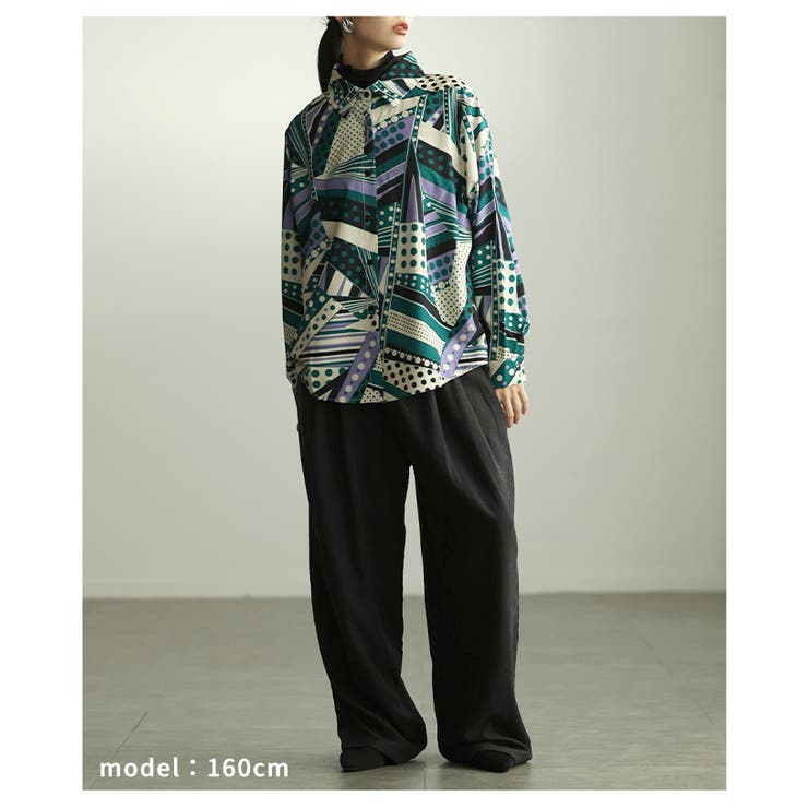 着るだけで印象美のアートパターンシャツ レディース トップス | Sawa a la mode | 詳細画像7 