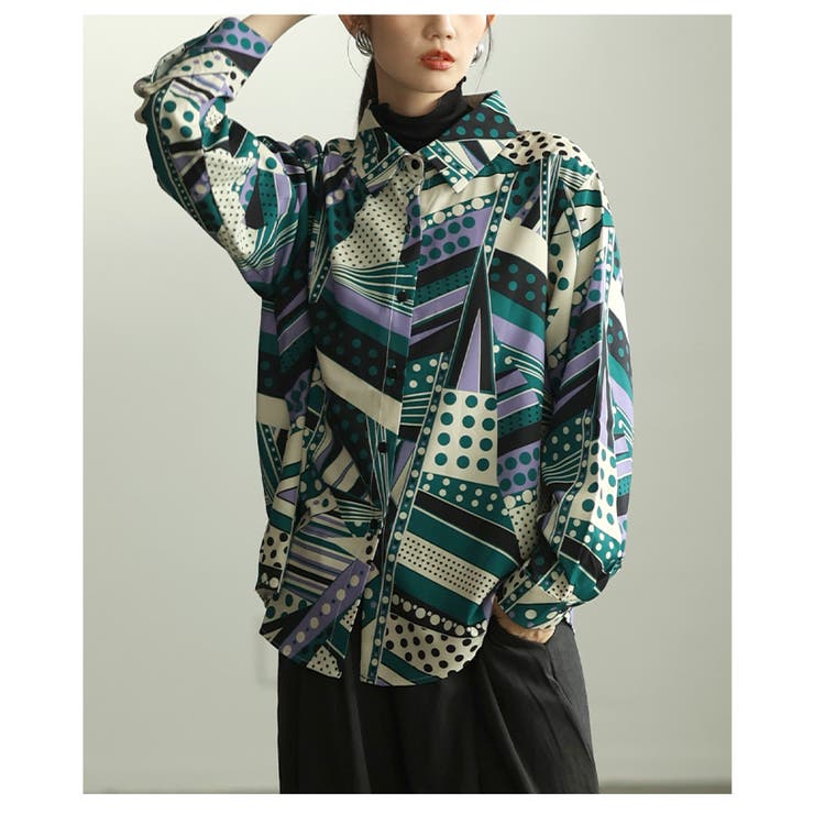 着るだけで印象美のアートパターンシャツ レディース トップス | Sawa a la mode | 詳細画像8 