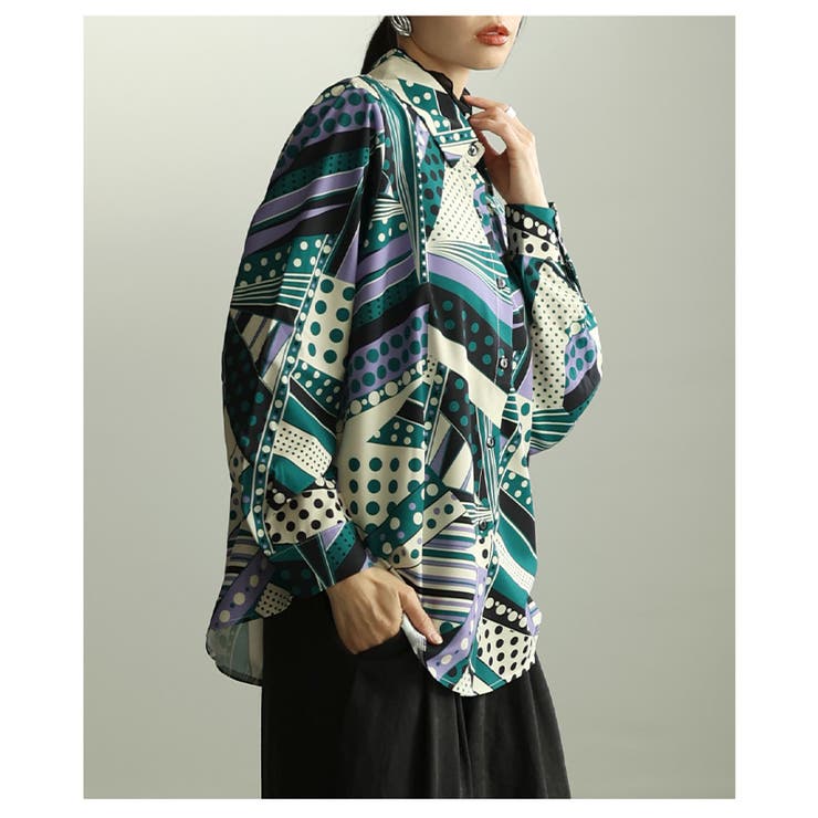 着るだけで印象美のアートパターンシャツ レディース トップス | Sawa a la mode | 詳細画像9 