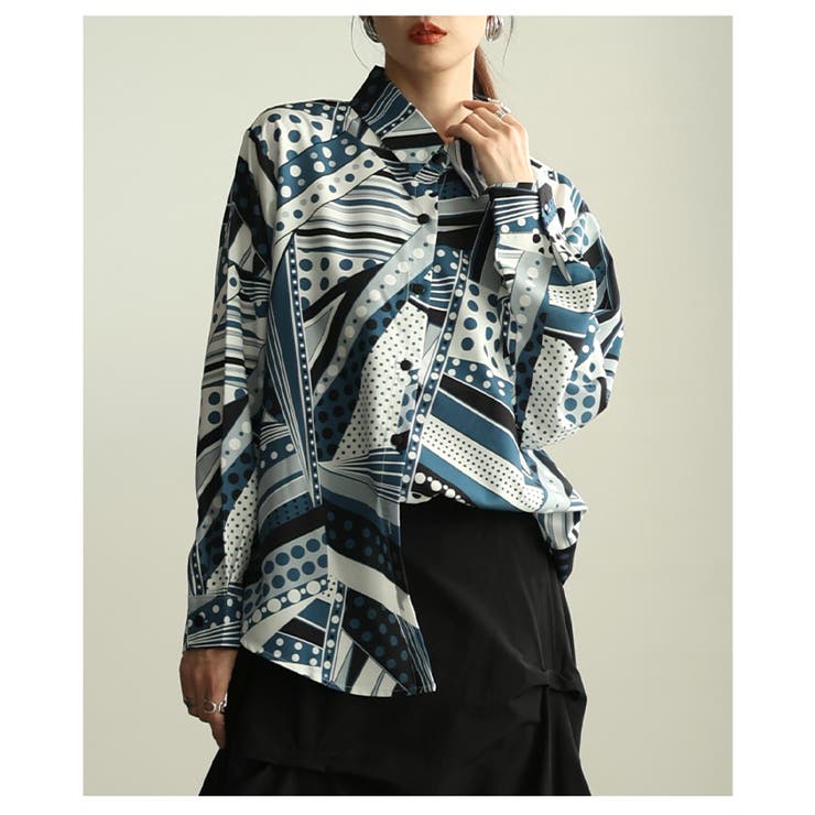 着るだけで印象美のアートパターンシャツ レディース トップス | Sawa a la mode | 詳細画像12 