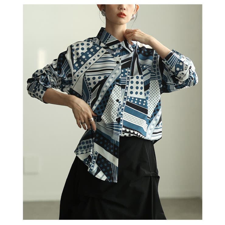 着るだけで印象美のアートパターンシャツ レディース トップス | Sawa a la mode | 詳細画像18 