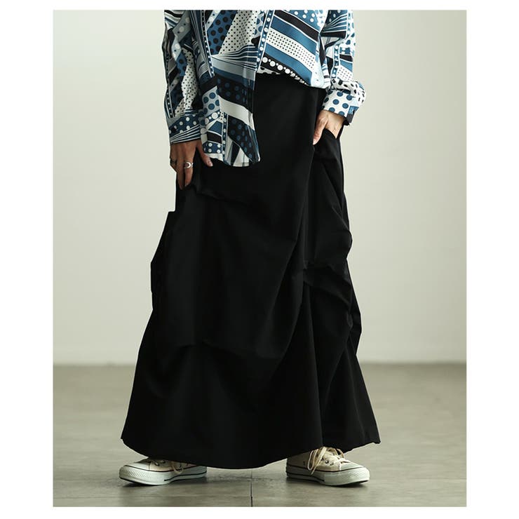 新感覚モードなアシンメトリーランダムタックスカート レディース スカート | Sawa a la mode | 詳細画像9 