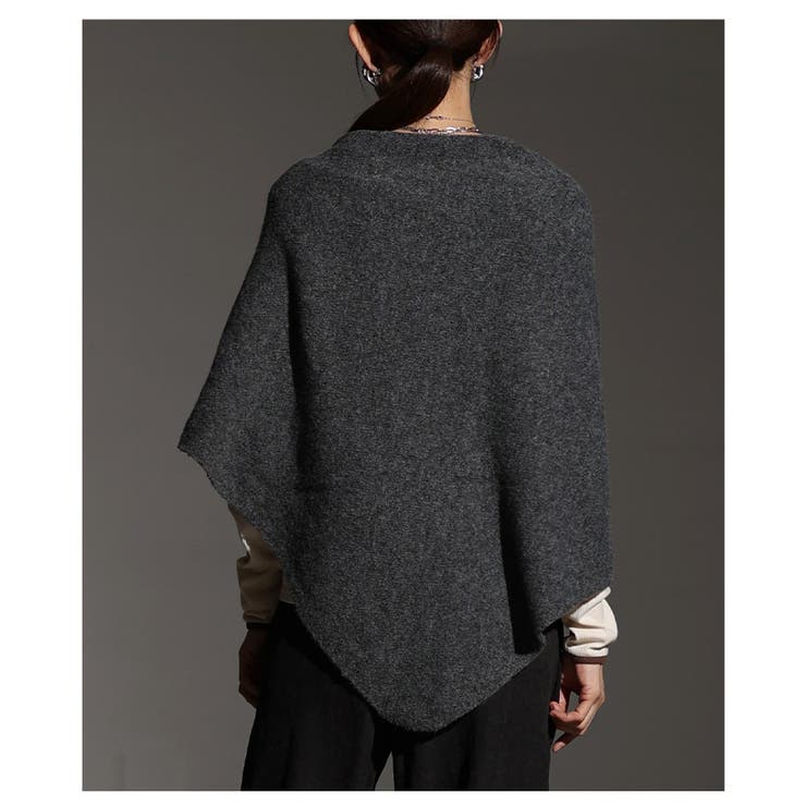 ズレ落ちない！リングホール付きトライアングルニットストール レディース ファッシ… | Sawa a la mode | 詳細画像19 