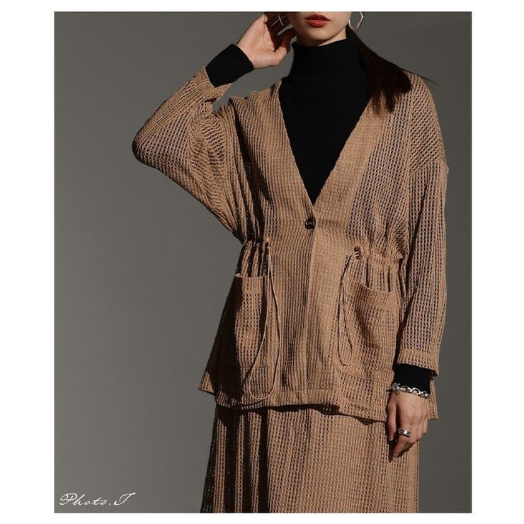 軽やかにこなれ見えするメッシュドロストジャケット レディース ファッション | Sawa a la mode | 詳細画像2 