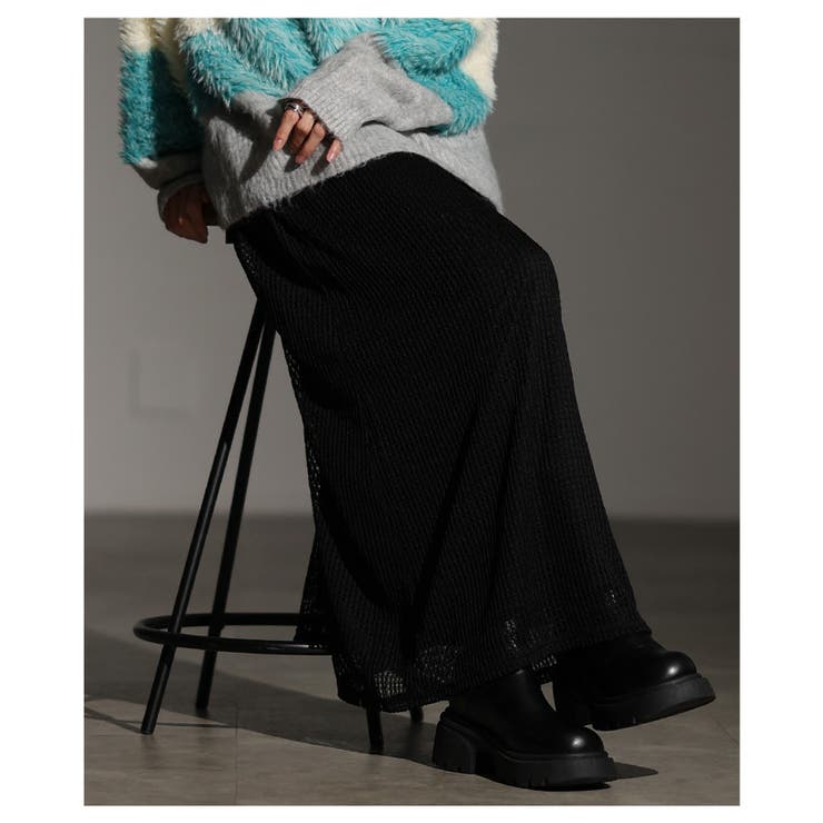 軽やかにすらり穿けるメッシュストレートロングスカート レディース ファッション | Sawa a la mode | 詳細画像14 