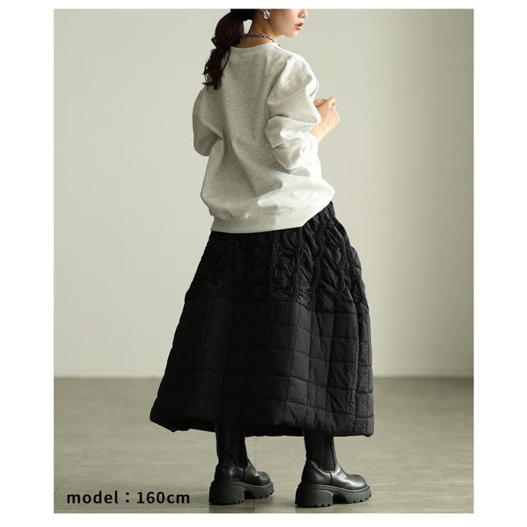 構築美を的う切替キルティング中綿ボリュームスカート レディース ファッション | Sawa a la mode | 詳細画像13 