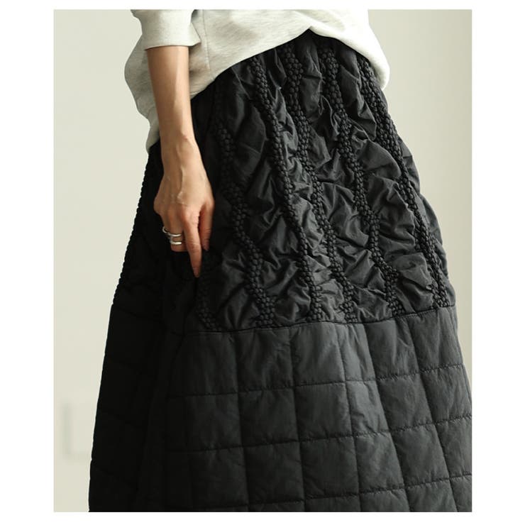 構築美を的う切替キルティング中綿ボリュームスカート レディース ファッション | Sawa a la mode | 詳細画像14 