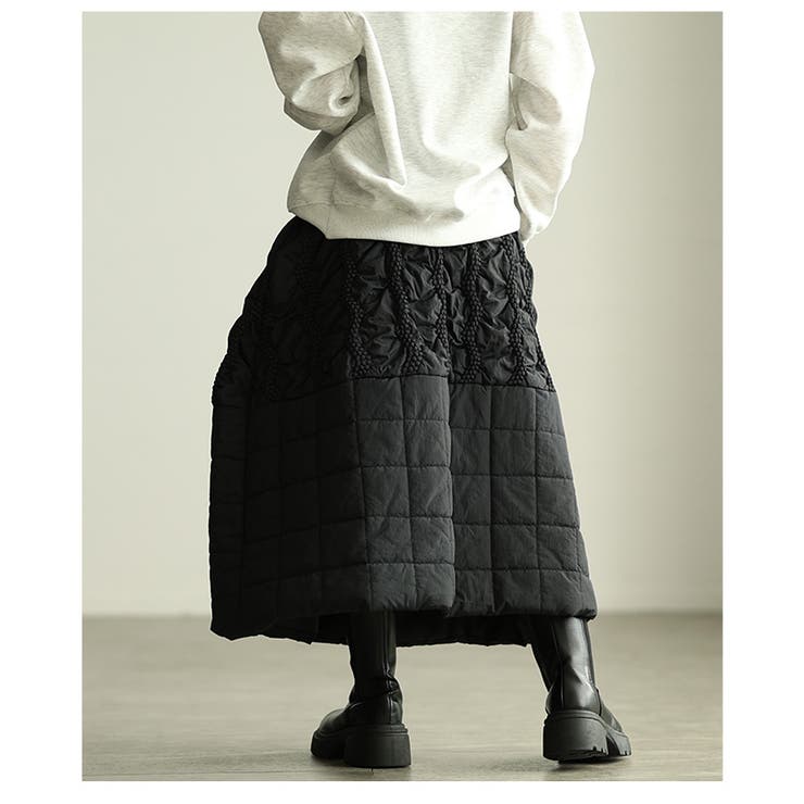 構築美を的う切替キルティング中綿ボリュームスカート レディース ファッション | Sawa a la mode | 詳細画像20 