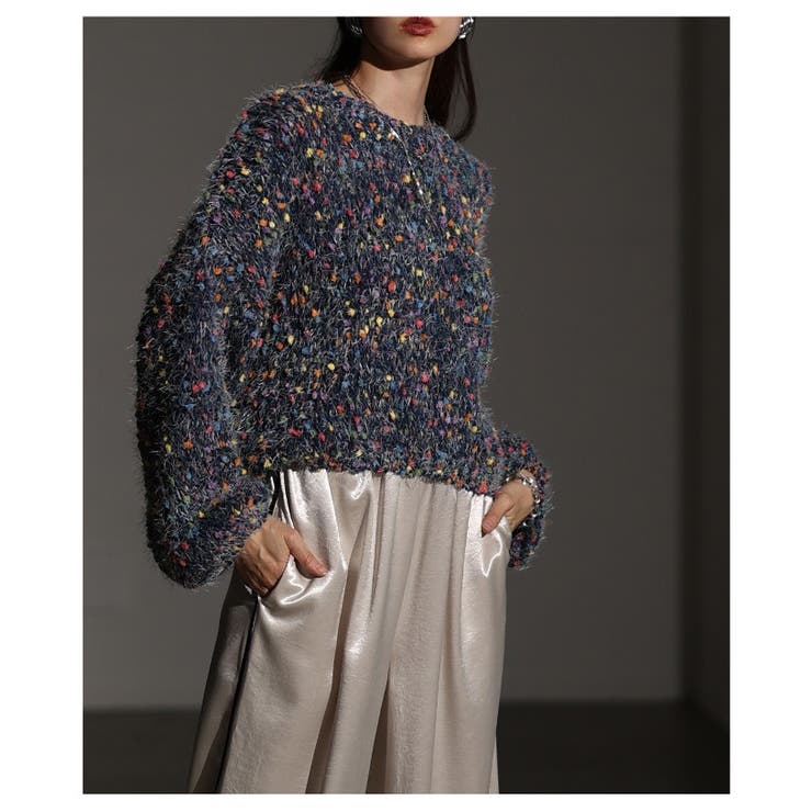 ホリデー気分高まるカラフルネップMIXニットトップス レディース ファッション | Sawa a la mode | 詳細画像4 