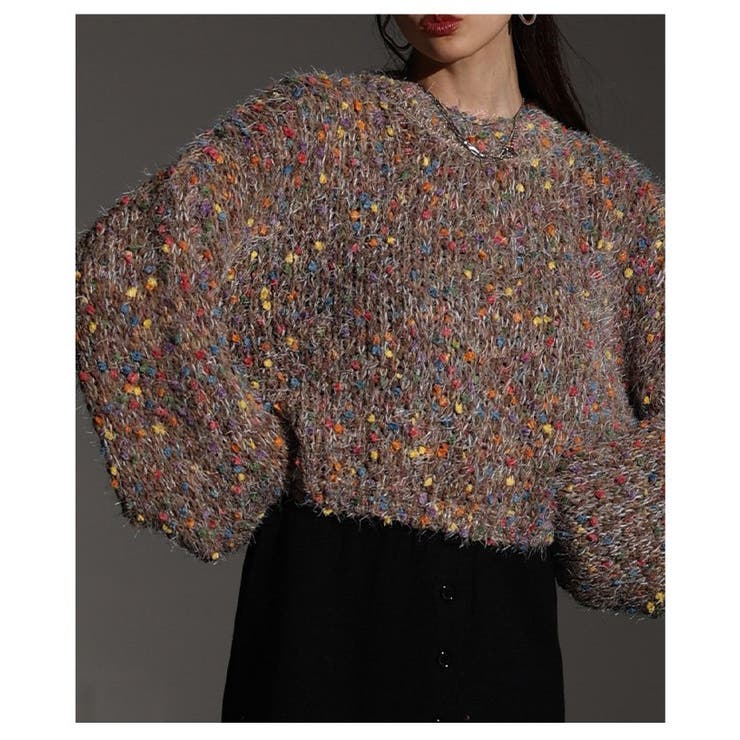 ホリデー気分高まるカラフルネップMIXニットトップス レディース ファッション | Sawa a la mode | 詳細画像9 
