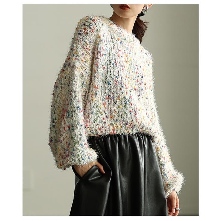 ホリデー気分高まるカラフルネップMIXニットトップス レディース ファッション | Sawa a la mode | 詳細画像15 