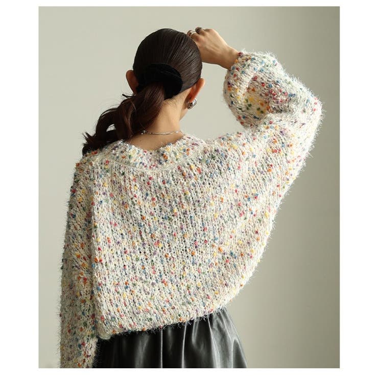 ホリデー気分高まるカラフルネップMIXニットトップス レディース ファッション | Sawa a la mode | 詳細画像16 