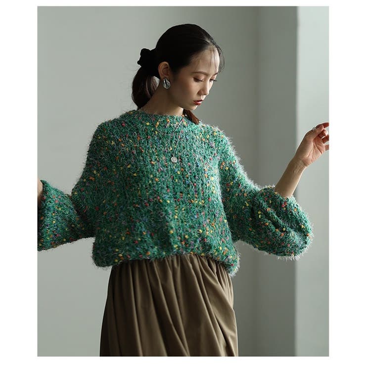 ホリデー気分高まるカラフルネップMIXニットトップス レディース ファッション | Sawa a la mode | 詳細画像19 