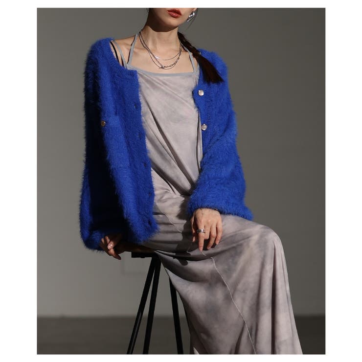 レイヤードが映えるマーブルプリントチュールキャミワンピース レディース | Sawa a la mode | 詳細画像16 