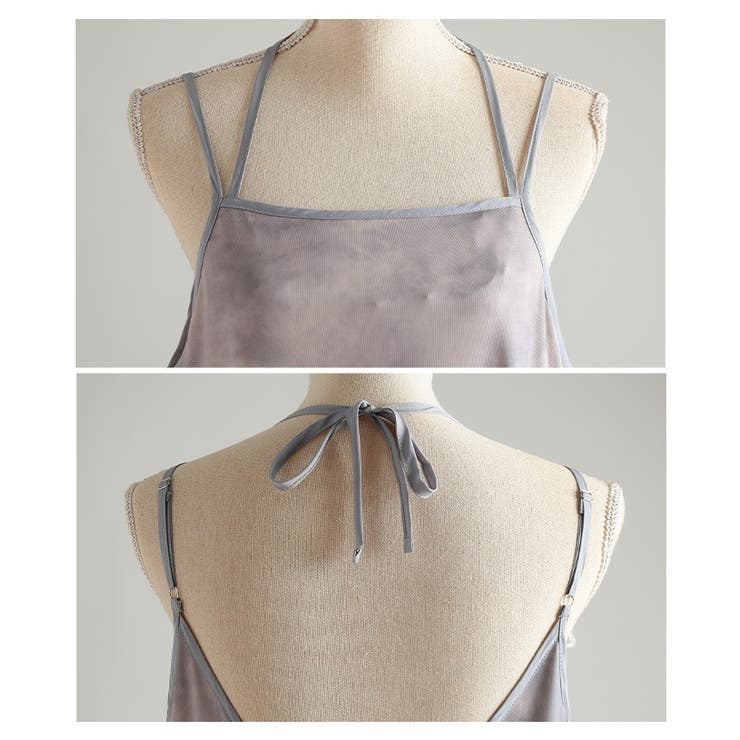 レイヤードが映えるマーブルプリントチュールキャミワンピース レディース | Sawa a la mode | 詳細画像23 