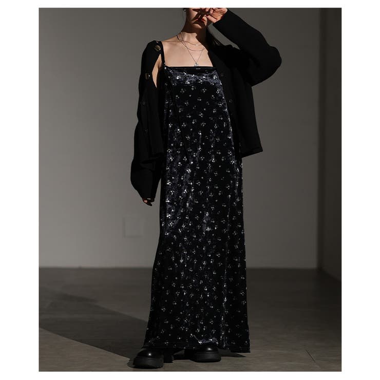 艶と線を纏う大人の小花柄ベルアキャミソールワンピース レディース ファッション | Sawa a la mode | 詳細画像4 