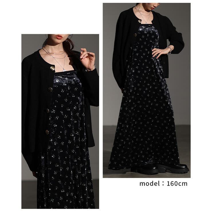 艶と線を纏う大人の小花柄ベルアキャミソールワンピース レディース ファッション | Sawa a la mode | 詳細画像9 