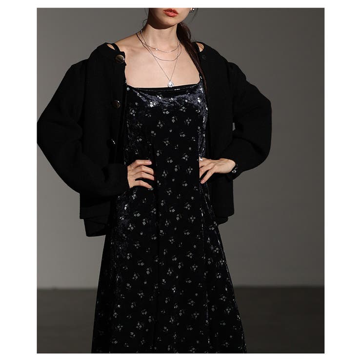 艶と線を纏う大人の小花柄ベルアキャミソールワンピース レディース ファッション | Sawa a la mode | 詳細画像12 