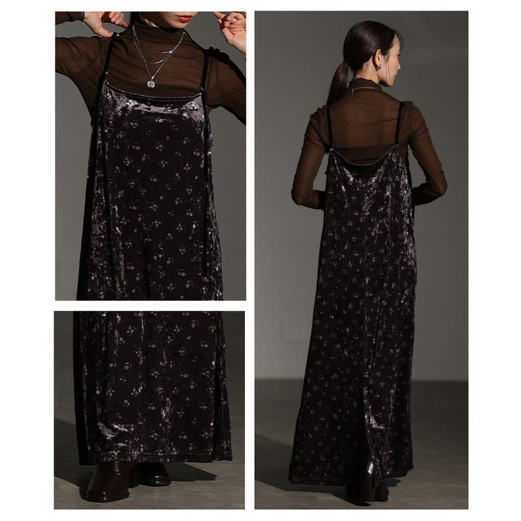 艶と線を纏う大人の小花柄ベルアキャミソールワンピース レディース ファッション | Sawa a la mode | 詳細画像19 