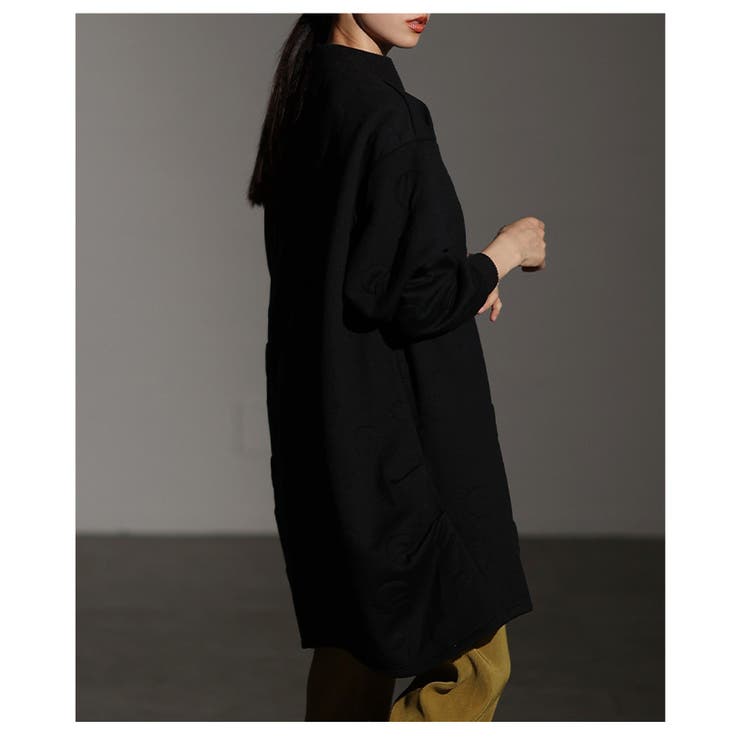 体型悩みを包み込むエンボスドットプルオーバーチュニック レディース ファッション | Sawa a la mode | 詳細画像8 