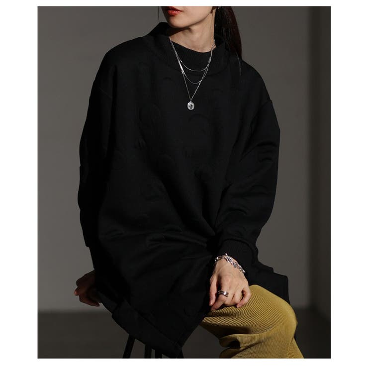 体型悩みを包み込むエンボスドットプルオーバーチュニック レディース ファッション | Sawa a la mode | 詳細画像16 