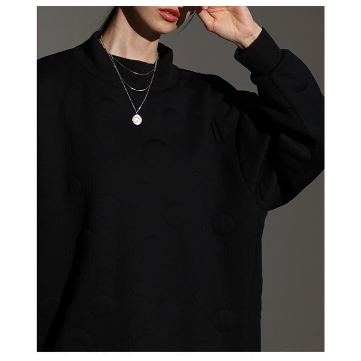 体型悩みを包み込むエンボスドットプルオーバーチュニック レディース ファッション | Sawa a la mode | 詳細画像19 