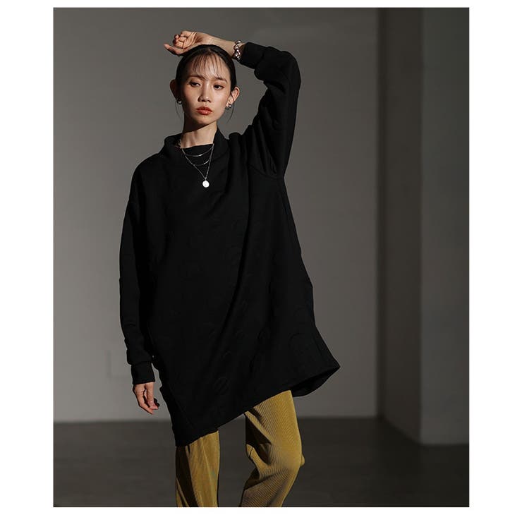 体型悩みを包み込むエンボスドットプルオーバーチュニック レディース ファッション | Sawa a la mode | 詳細画像20 