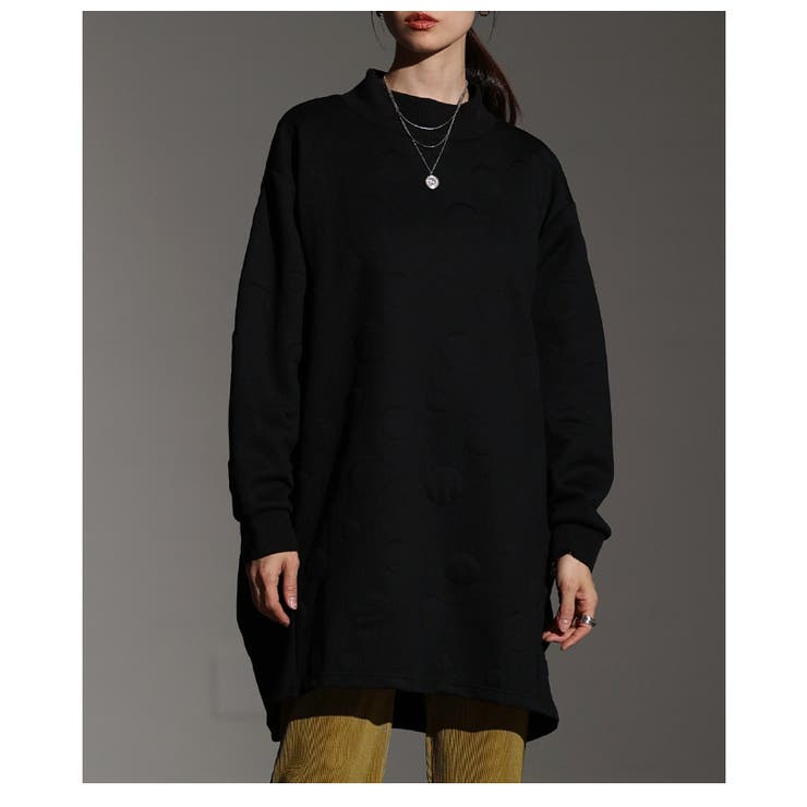 体型悩みを包み込むエンボスドットプルオーバーチュニック レディース ファッション | Sawa a la mode | 詳細画像22 