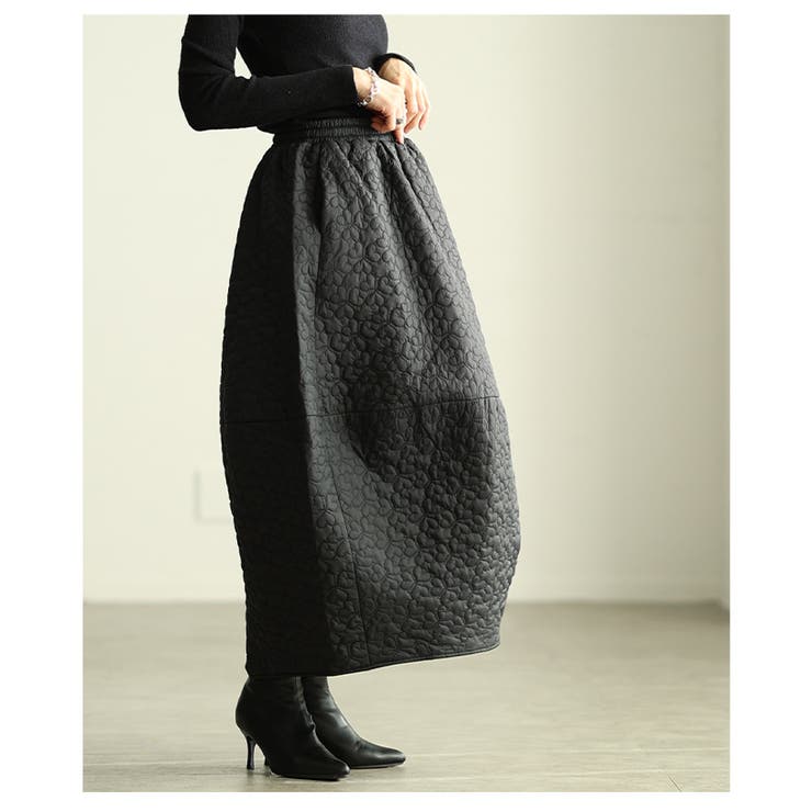 冬の主役になるハートキルティング中綿コクーンスカート レディース ファッション | Sawa a la mode | 詳細画像8 