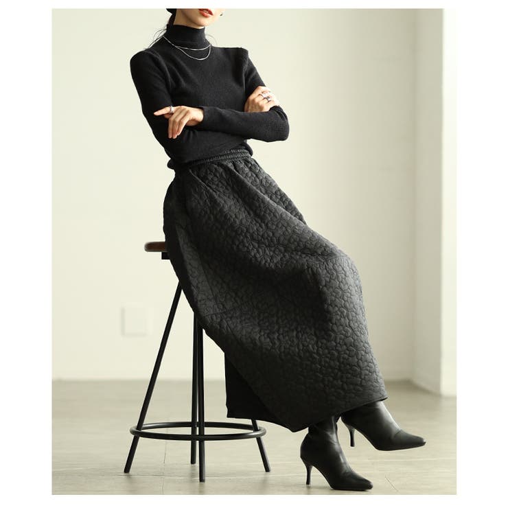 冬の主役になるハートキルティング中綿コクーンスカート レディース ファッション | Sawa a la mode | 詳細画像13 