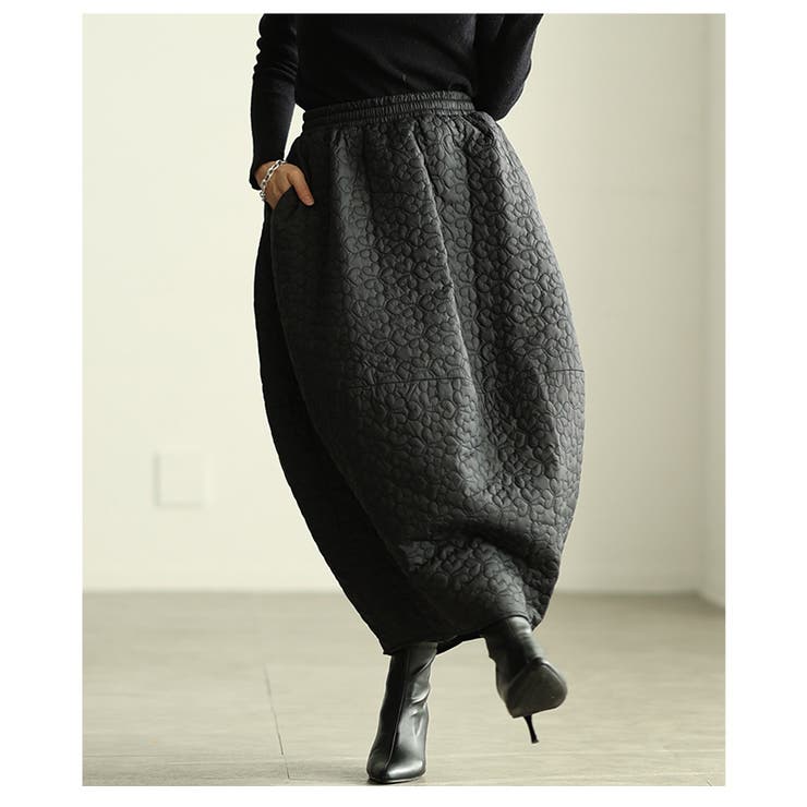 冬の主役になるハートキルティング中綿コクーンスカート レディース ファッション | Sawa a la mode | 詳細画像16 