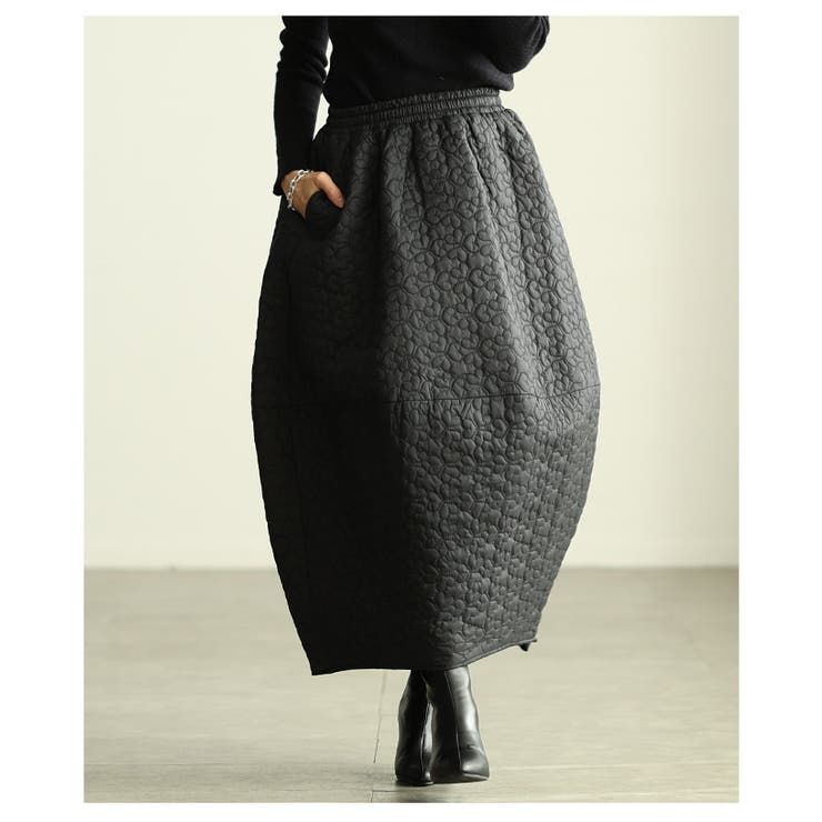 冬の主役になるハートキルティング中綿コクーンスカート レディース ファッション | Sawa a la mode | 詳細画像18 