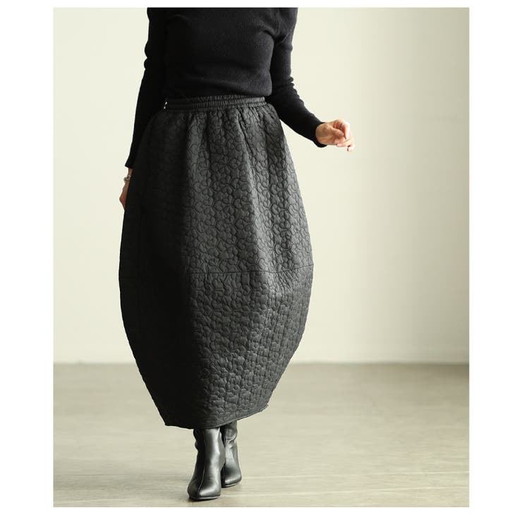 冬の主役になるハートキルティング中綿コクーンスカート レディース ファッション | Sawa a la mode | 詳細画像20 