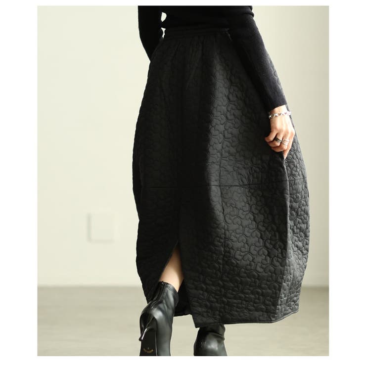 冬の主役になるハートキルティング中綿コクーンスカート レディース ファッション | Sawa a la mode | 詳細画像21 