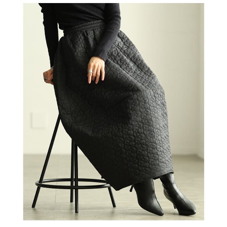 冬の主役になるハートキルティング中綿コクーンスカート レディース ファッション | Sawa a la mode | 詳細画像22 