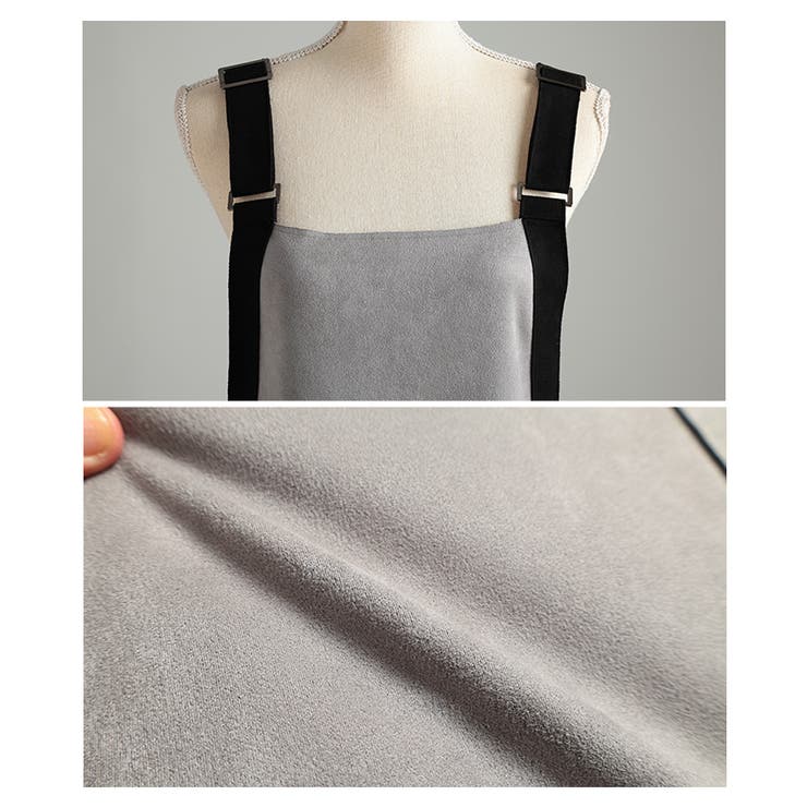 異素材ミックスで魅せるサイドラインジャンパースカート レディース ワンピース | Sawa a la mode | 詳細画像19 