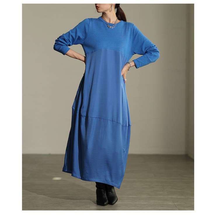 異素材で魅せるコクーンワンピース レディース ワンピース | Sawa a la mode | 詳細画像16 